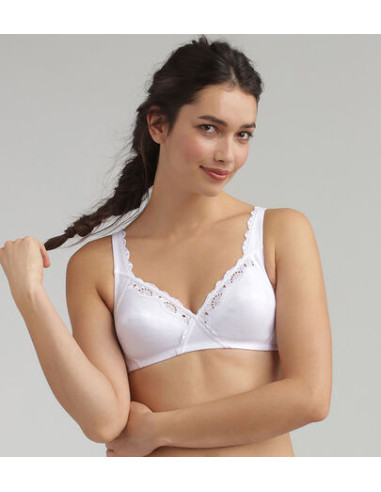 Playtex Reggiseno senza Ferretto Support Cotton Line Filo di Scozia  art.6695