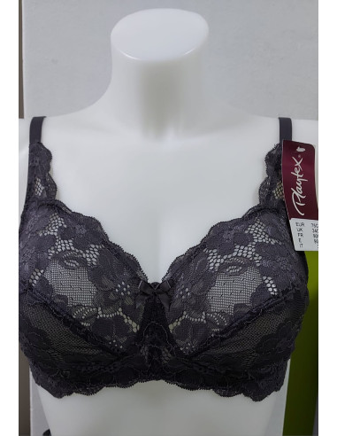 Playtex Reggiseno senza Ferretto Essential Elegance pizzo grigio art.PO8GE