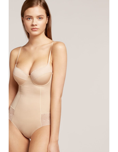 Gisela Body Contenitivo con coppe foderate con scollatura posteriore profonda art. P1/0367C