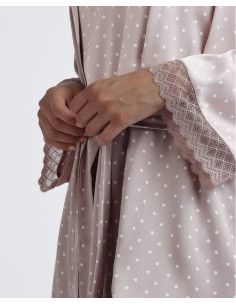 Admas Vestaglia manica lunga fantasia pois raso e pizzo art. 61226 2