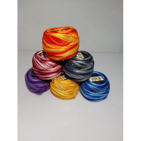 Perlè Dmc 116 Sfumato: filati ricamo da 10gr in un mix di colori